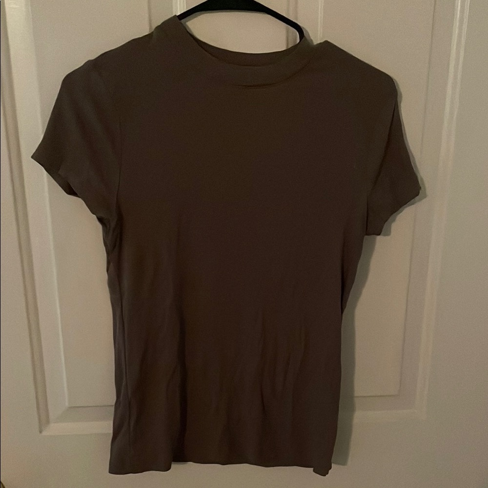 A New Day Brown Fitted Short Sleeve Tee